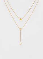 Cube Layered Necklace Women