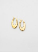 Drop Hoop Earrings Gold