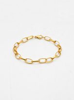 Oval Rolo Link Bracelet Gold