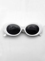 Oversized Oval White Fashionable Sunglasses for Women (2)