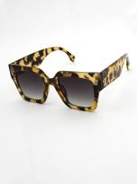 Oversized Square Leopard Print Sunglasses For Women