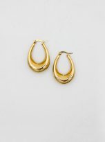 Water Drop Hoop Earrings Gold