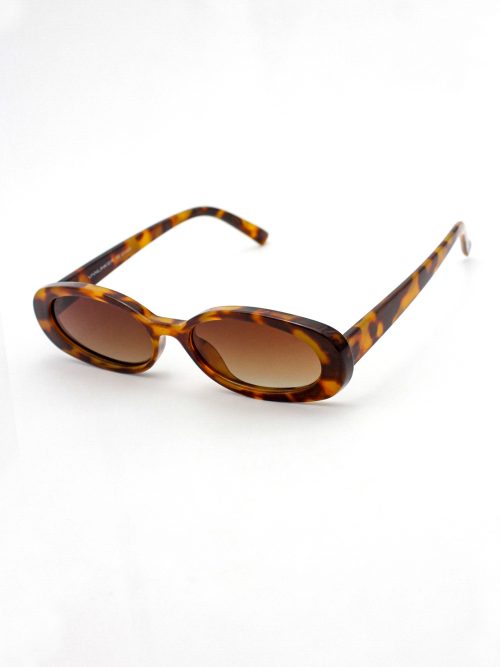 Small Oval Tortoiseshell Sunglasses for Women
