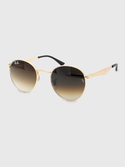 Round Metal Golden Frame Sunglasses for Men